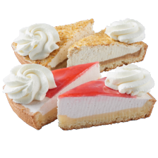 Aardbei bavaroise of Zwitserse roomvlaai punten